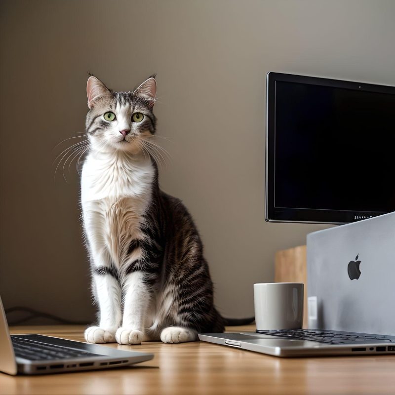 Web design services Cat with laptop